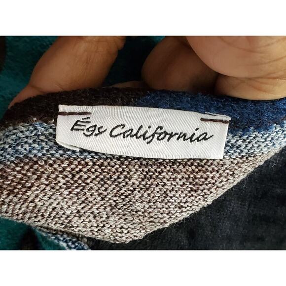 Egy California Women's Multicolor Round Neck Long Sleeve Knee Length Dress - Picture 9 of 12